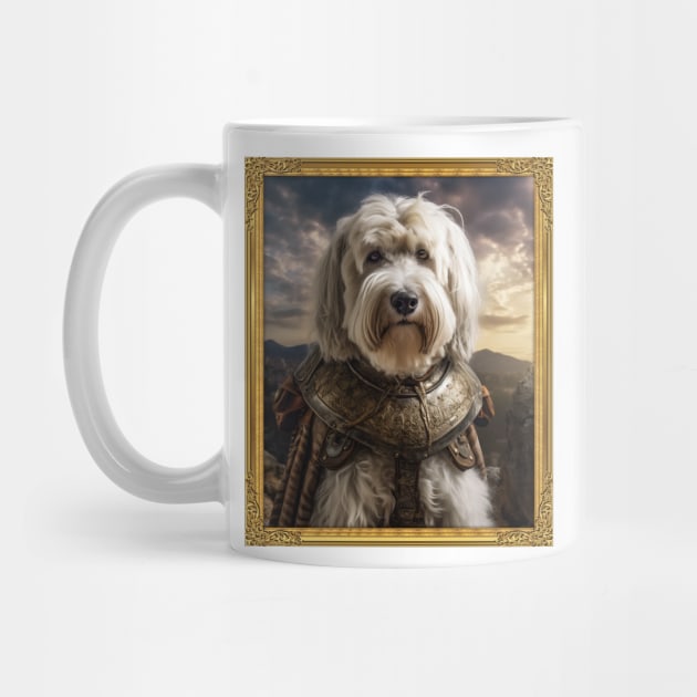 Gallant English Sheepdog - Medieval English Knight (Framed) by HUH? Designs